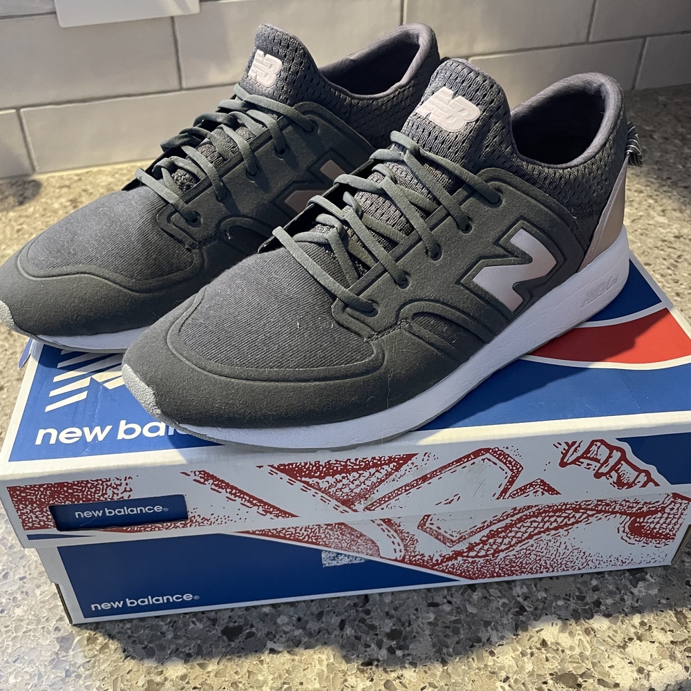 New Balance Women's Grey and Pink Running Shoes